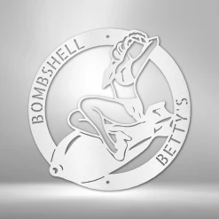 Home Décor Monogram Bomber Lady - Steel Sign 10 Home Décor Monogram Bomber Lady - Steel Sign