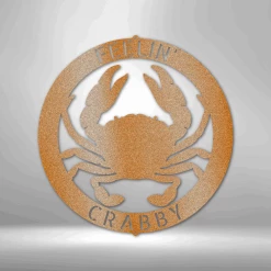 Home Décor Monogram Crab Ring Monogram - Steel Sign