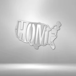 Home Décor Monogram USA Home - Steel Sign