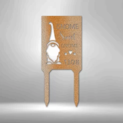 Home Décor Monogram Gnome Home - Steel Stake