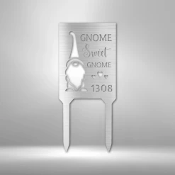 Home Décor Monogram Gnome Home - Steel Stake