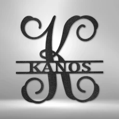 Home Décor Monogram Vine Family Monogram - Steel Sign