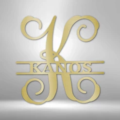 Home Décor Monogram Vine Family Monogram - Steel Sign