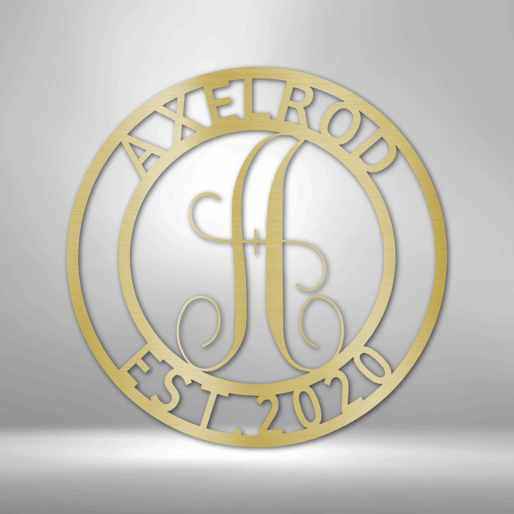 Home Décor Monogram Family Name - Steel Sign 5 Home Décor Monogram Family Name - Steel Sign