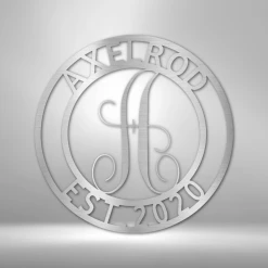 Home Décor Monogram Family Name - Steel Sign 8 Home Décor Monogram Family Name - Steel Sign