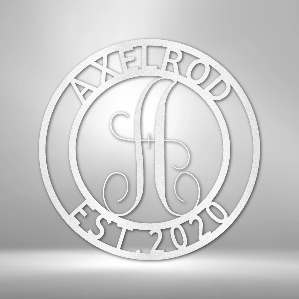 Home Décor Monogram Family Name - Steel Sign 6 Home Décor Monogram Family Name - Steel Sign