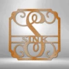Home Décor Monogram Classic Family Name - Steel Sign