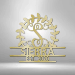 Home Décor Monogram Personalized Crest - Steel Sign