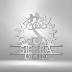 Home Décor Monogram Personalized Crest - Steel Sign