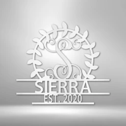 Home Décor Monogram Personalized Crest - Steel Sign