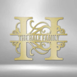 Home Décor Monogram Split Letter Monogram - Steel Sign 9 Home Décor Monogram Split Letter Monogram - Steel Sign