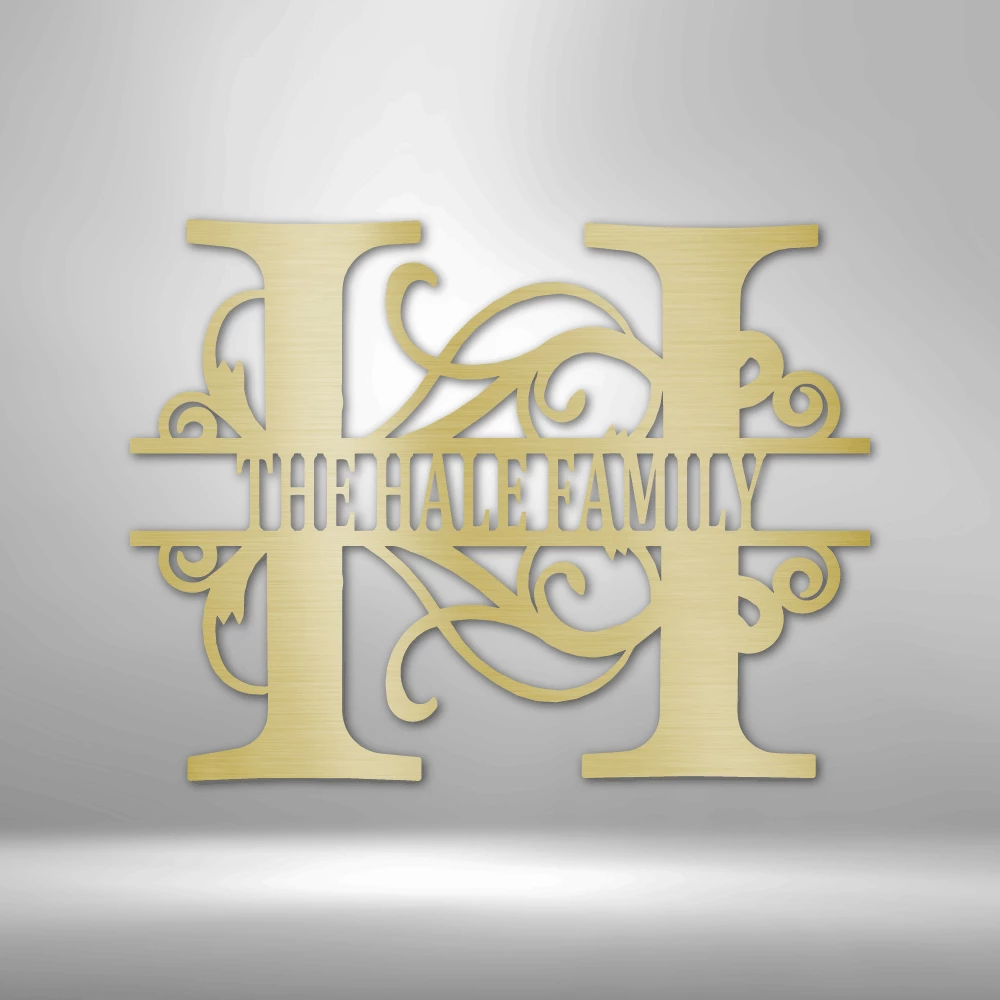 Home Décor Monogram Split Letter Monogram - Steel Sign 5 Home Décor Monogram Split Letter Monogram - Steel Sign