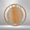 Home Décor Monogram Roman Clock - Steel Sign