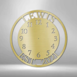 Home Décor Monogram Roman Clock - Steel Sign