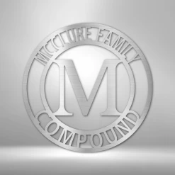Home Décor Monogram Letter Family Name - Steel Sign