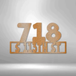 Home Décor Monogram Address - Steel Sign