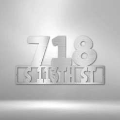 Home Décor Monogram Address - Steel Sign