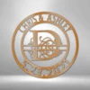 Home Décor Monogram Elaborate Split Letter Family Name - Steel Sign