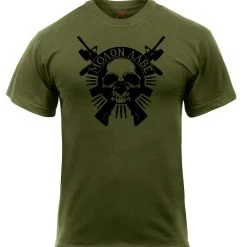 Rothco Molon Labe Skull T-Shirt Graphic Printed T-Shirts