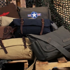 Attache And Shoulder Bags Rothco Vintage Unwashed Canvas Messenger Bag