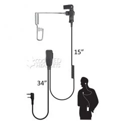 Code Red Headsets Code Red Sherlock-K Single Wire Lapel Surveillance Microphone For 2Way Kenwood Radios