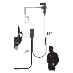 Code Red Headsets Code Red Sherlock QD-M3 Single-wire Lapel Microphone Quick Disconnect For Motorola XTS / EF Johnson Radios