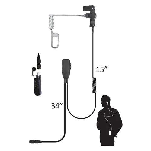 Code Red Headsets Bluetooth Radio Accessories Code Red Sherlock-M Single-Wire Lapel Surveillance Microphone For 2-Way Motorola Radios 3 Code Red Headsets Bluetooth Radio Accessories Code Red Sherlock-M Single-Wire Lapel Surveillance Microphone For 2-Way Motorola Radios