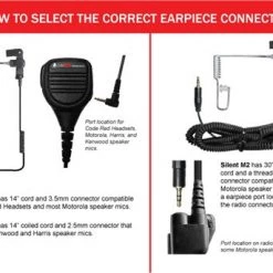 Code Red Headsets Silent 2.5 Mm Pack Listen-only Earpiece With 26" Coiled Cord For Kenwood Radios