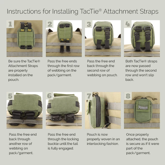 Molle Straps Maxpedition 3" TacTie Pack Of 4 10 Molle Straps Maxpedition 3" TacTie Pack Of 4