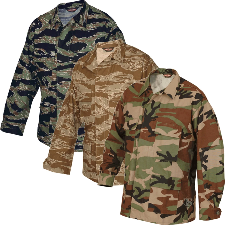 BDU Camouflage Shirts Tru-Spec BDU Camouflage Coat (100% Cotton) 3 BDU Camouflage Shirts Tru-Spec BDU Camouflage Coat (100% Cotton)