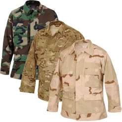 BDU Camouflage Shirts Tru-Spec BDU Camouflage Coat (50/50 Cordura Nylon Cotton Rip-Stop)