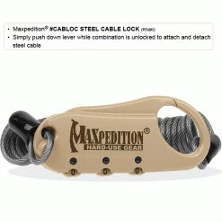 Travel Bags & Luggage Maxpedition Steel Cable Lock 22 Travel Bags & Luggage Maxpedition Steel Cable Lock