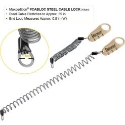 Travel Bags & Luggage Maxpedition Steel Cable Lock 23 Travel Bags & Luggage Maxpedition Steel Cable Lock