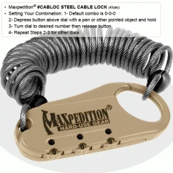 Travel Bags & Luggage Maxpedition Steel Cable Lock 24 Travel Bags & Luggage Maxpedition Steel Cable Lock