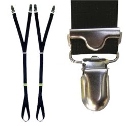 Suspenders Hero's Pride Footloop Shirt Holders W/ Claw Clasp