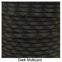 E. L. Wood Braiding Dark Multicam Paracord 550 Survival Cord