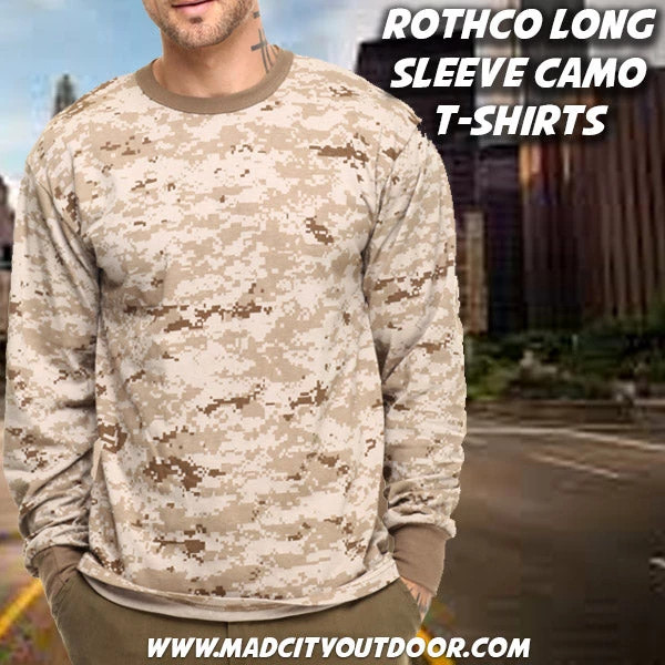 Camo T-Shirts Rothco Long Sleeve Camouflage T-Shirts 9 Camo T-Shirts Rothco Long Sleeve Camouflage T-Shirts