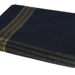 Rothco Navy With Gold Stripe Wool Blanket