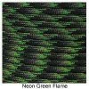 E. L. Wood Braiding Neon Green Flame Paracord