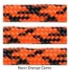 E. L. Wood Braiding 550 Survival Cord Neon Orange Camo Paracord