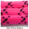 E. L. Wood Braiding Neon Pink With Black X Paracord
