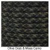 E. L. Wood Braiding 550 Survival Cord Olive Drab / Moss Camo Paracord