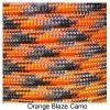 E. L. Wood Braiding 550 Survival Cord Orange Blaze Camo Paracord