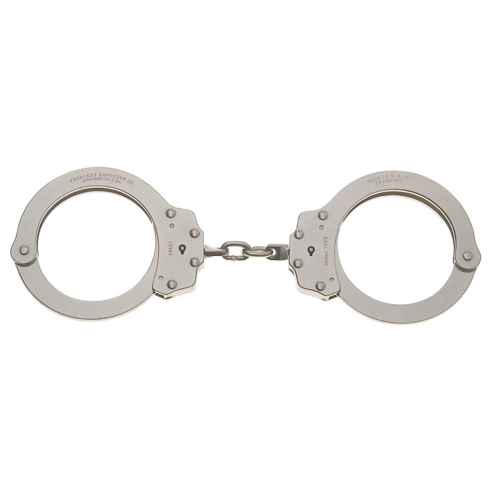 Peerless Handcuff Company Peerless Oversized Nickel Chain Handcuffs 3 Peerless Handcuff Company Peerless Oversized Nickel Chain Handcuffs