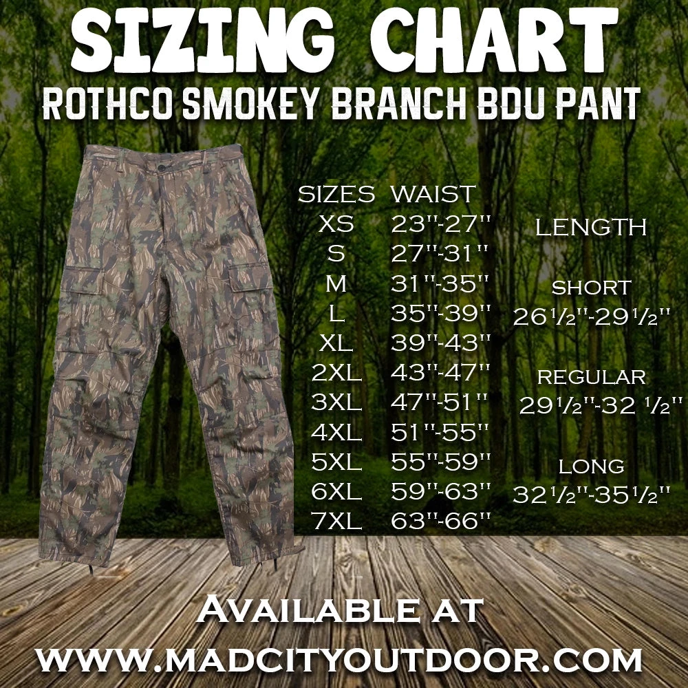 Rothco Smokey Branch BDU Pant Camo Pants 5 Rothco Smokey Branch BDU Pant Camo Pants