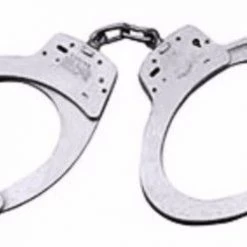 Smith And Wesson Model 110 Special Security Chain-Linked Nickel Handcuff Chain Handcuffs