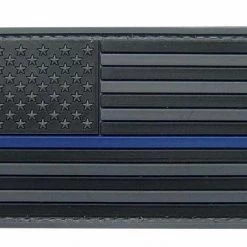 Tru-Spec USA Flag Black With Thin Blue Line Morale Patch