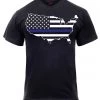 Rothco Thin Blue Line America Map T-Shirt